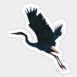 Great Blue Heron Flying Sticker